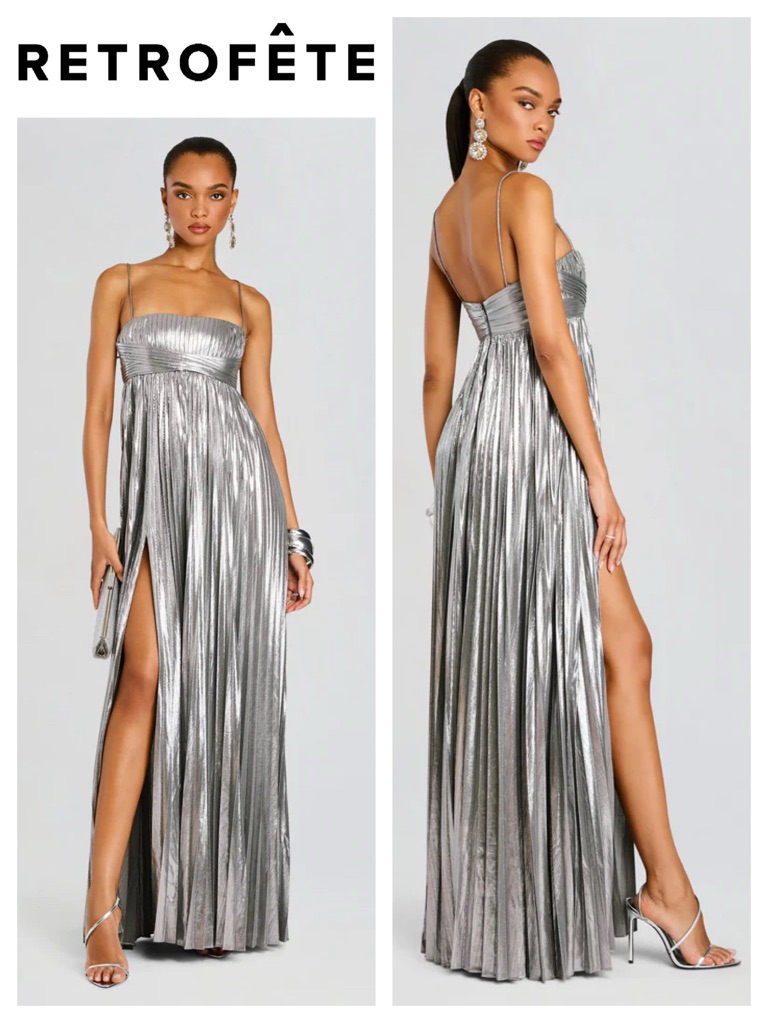 Retrofte Zinnia Metallic Lam Dress